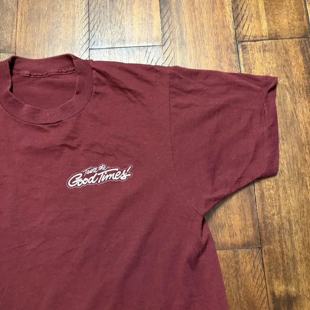 Early Times Shirt Mens Medium Red Taste The Good Times Whiskey Tee T-Shirt